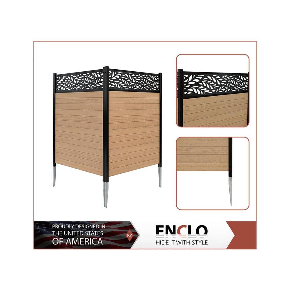 Nappa Cedar Color Vinyl Privacy Screen Kit with Laser Cut Design
