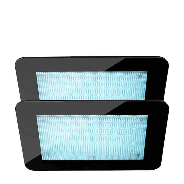 Mr.Steam 12.62 in. W. ChromaTherapy Light with LED Clusters in Black (2-Pack)