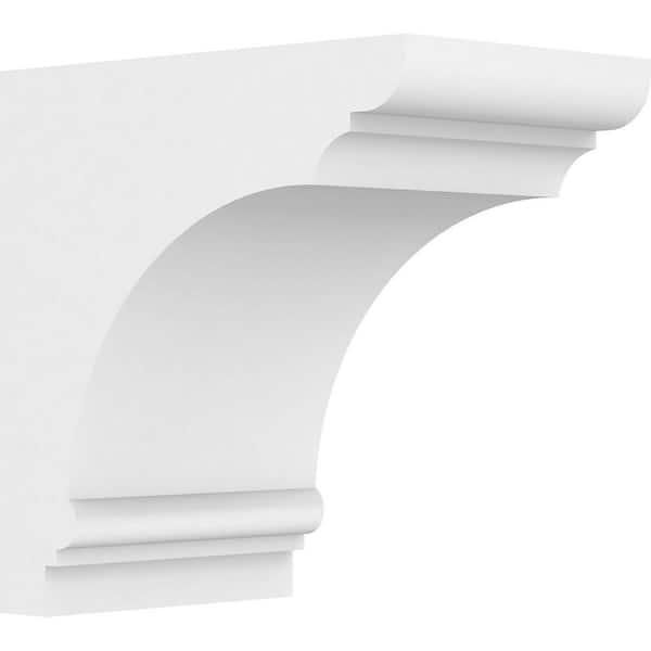 Ekena Millwork 6-1/2 in. 10 in. 10 in. Standard Hughes Unfinished Architectural Grade PVC Bracket