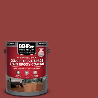 1 gal. #BIC-49 Red Red Red Self-Priming 1-Part Epoxy Satin Interior/Exterior Concrete and Garage Floor Paint
