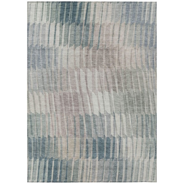 Chantille Machine Washable Indoor/Outdoor Abstract ACN2271 Sage 10 ft. x 14 ft. Area Rug