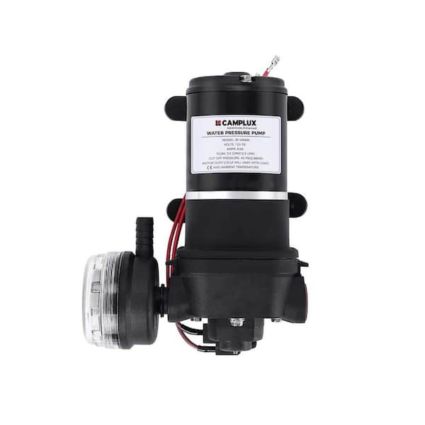 CAMPLUX 3.3 GPM 12V DC Water Pump, Pressure Water Pump with Strainer Filter
