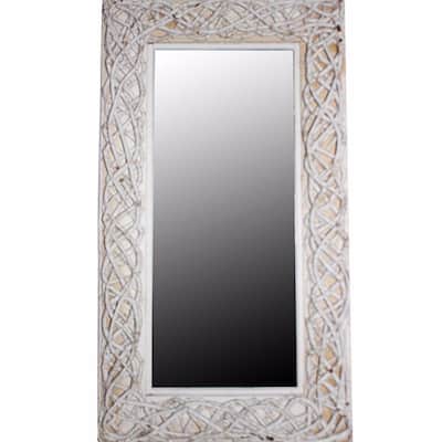 Large Rectangle White Mirror (40.5 in. H x 2.5 in. W)