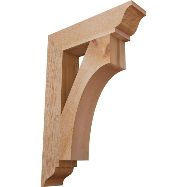 Ekena Millwork 4 in. x 26 in. x 18 in. Western Red Cedar Westlake Traditional Rough Sawn Bracket