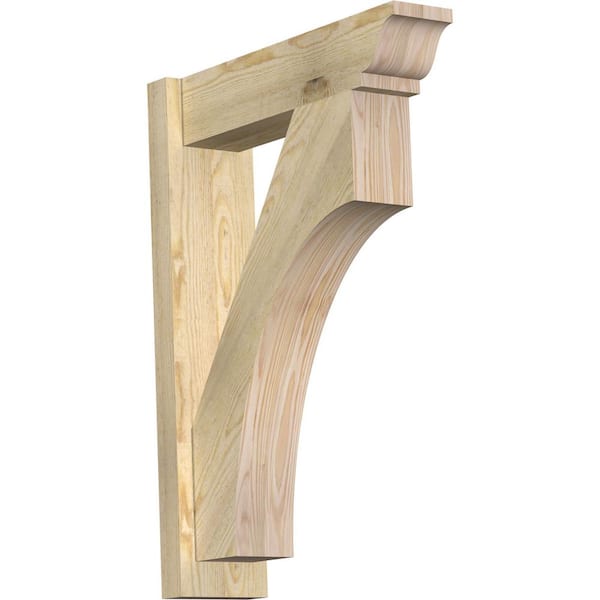 Ekena Millwork 6 in. x 30 in. x 22 in. Douglas Fir Westlake Traditional Rough Sawn Outlooker