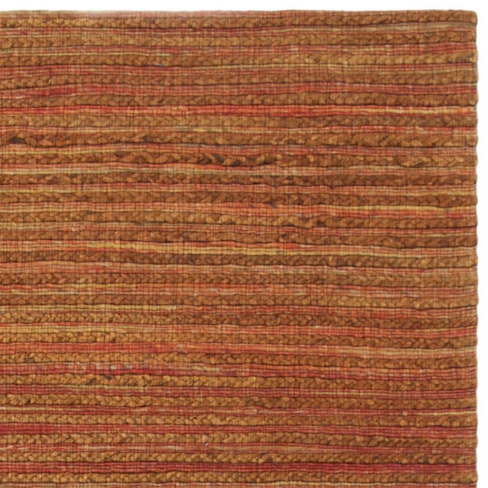 Rust Hand-Knotted Cotton Rectangular 8' x 10' Area Rug