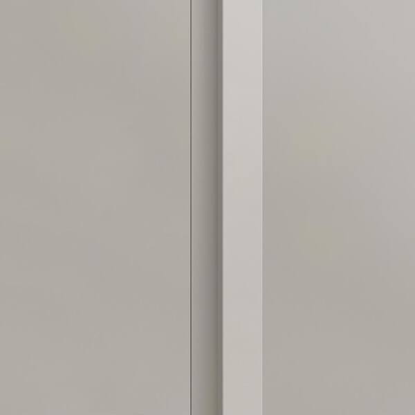 Unbranded - 60 in. x 80.5 in. White Lounge MDF Frosted Sliding Closet Door
