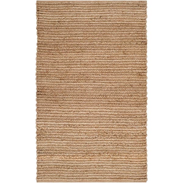 SAFAVIEH Cape Cod Natural Doormat 3 ft. x 5 ft. Striped Solid Area Rug