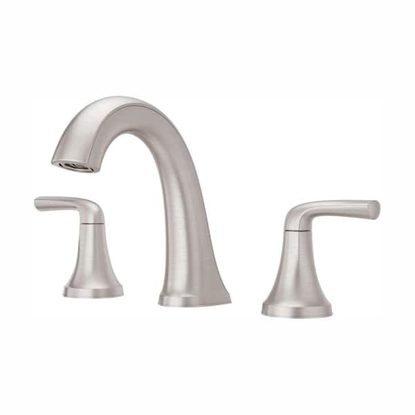 Pfister Ladera 8 in. Widespread Double Handle Bathroom Faucet in Spot Defense Brushed Nickel