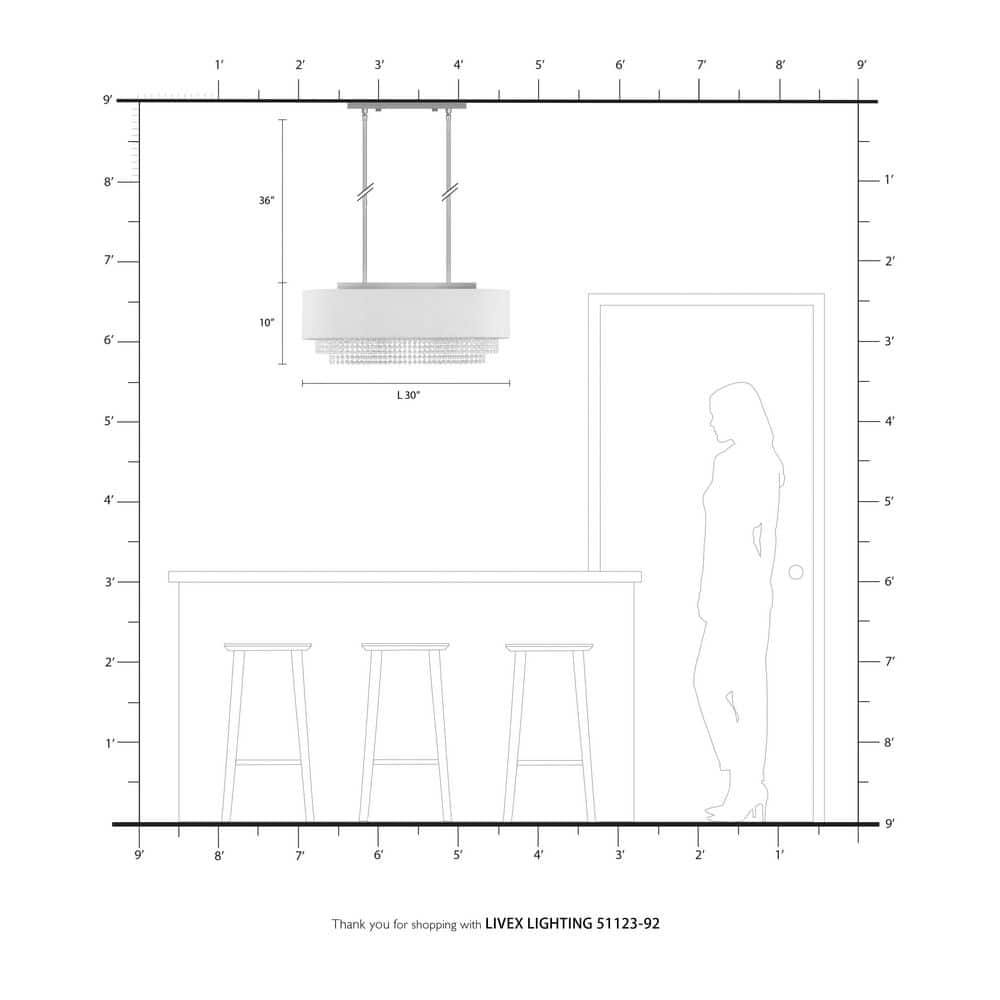 Carlisle English Bronze 3-Light Linear Chandelier with Crystal Draping