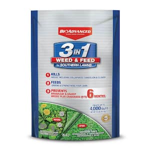 10 lbs. 3-In-1 Dry Lawn Fertilizer Weed and Feed for Southern Lawns