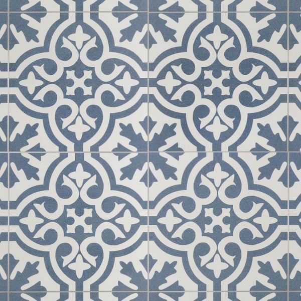 Berkeley Blue 17-5/8 in. x 17-5/8 in. Ceramic Floor and Wall Tile (13.14 sq. ft./Case)