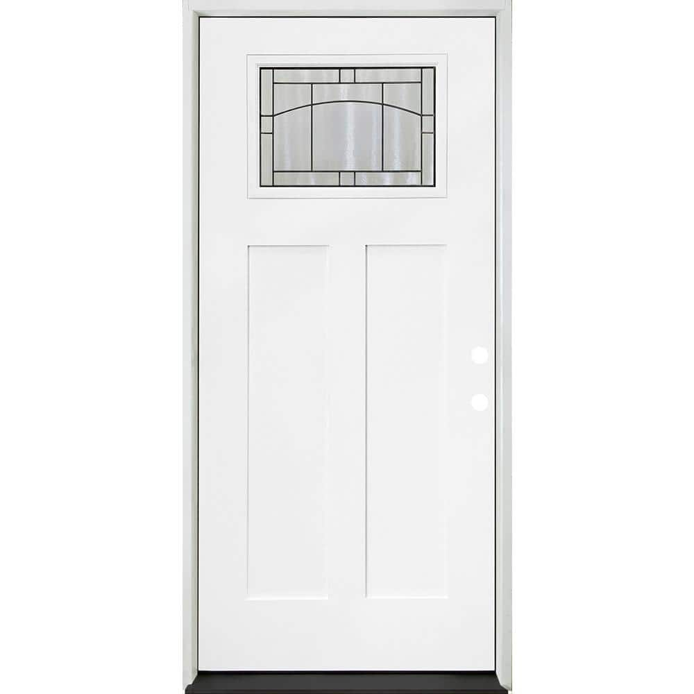 Steves & Sons Legacy Collection Customizable Fiberglass Prehung Front Door  552936 - The Home Depot