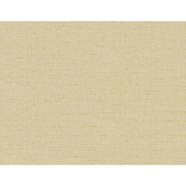 LILLIAN AUGUST 60.75 sq. ft. Coastal Haven Chamomile Kaya Faux Paperweave Embossed Vinyl Unpasted Wallpaper Roll