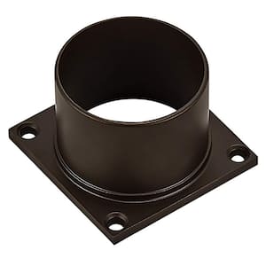 3.5 in. Outdoor Pier Base Accessory Mount for Deck Porch Patio, Bronze