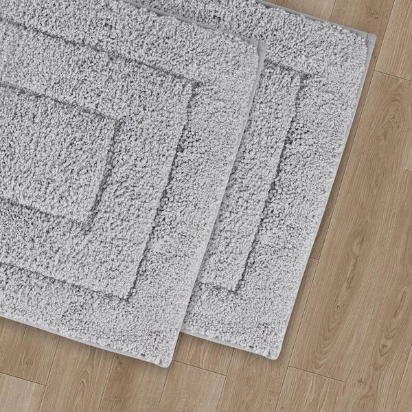 Jeedeson 15.75 in. x 23.62 in. Flocked Bath Rug Mat, Non Slip