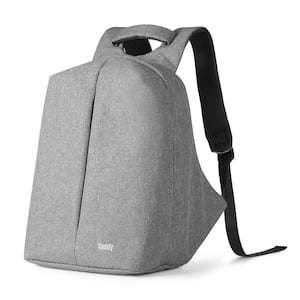 13.8 in. Grey Laptop Backpack, Water Resistance School Business Travel Compatible with 15 in. Notebook USB Charging Port