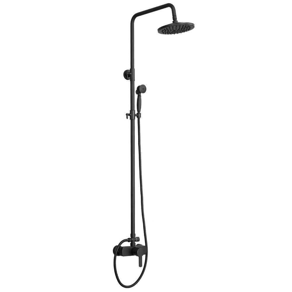 Single Handle 2-Spray Shower Faucet 2.5 GPM with Pressure Balance in Matte Black (Valve Included) price history on PriceWatchPro