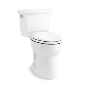 Highline 12 in. Rough In 1-Piece 1.28 GPF Single Flush Elongated Toilet in White Seat Included