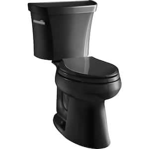 Highline 2-Piece 1.0 GPF Single Flush Elongated Toilet in Black Black