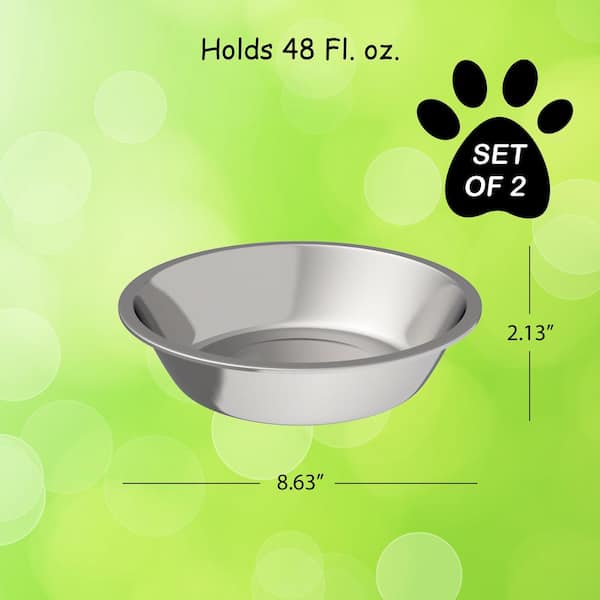Elevated Dog Bowl Large Size for Large Dogs Between 60 and 100 lbs Height  Adjustable Non-Slip Raised Metal Stand with 0.8 Gal 3 Liter Stainless Steel