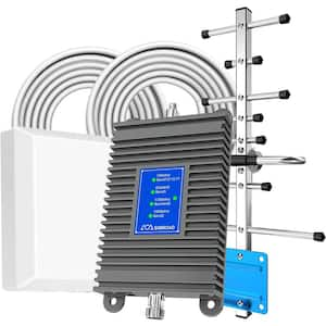 Cell Phone Signal Booster, Support All U.S. Carriers Verizon, AT&T and More Up to 5,000 sq. ft, FCC Approved in Gray