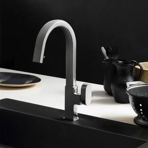 Azura Single-Handle Hidden Pull Down Sprayer Kitchen Faucet with CeraDox Technology in Polished Chrome