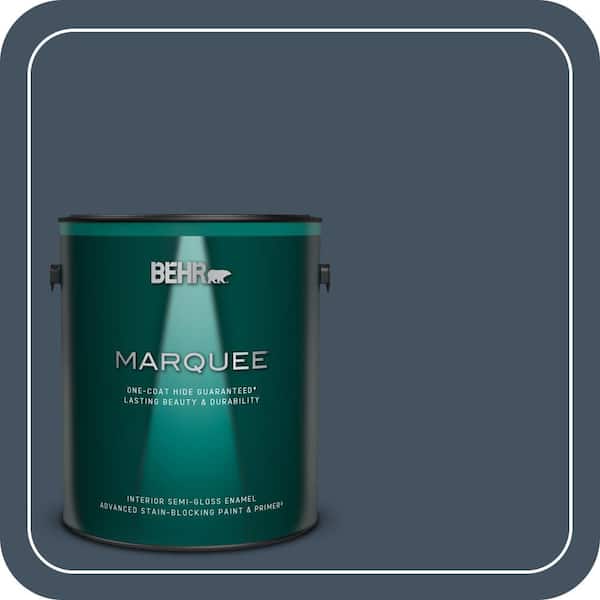 BEHR MARQUEE 1 gal. #ECC-30-3 Night Tide Semi-Gloss Enamel Interior Paint & Primer