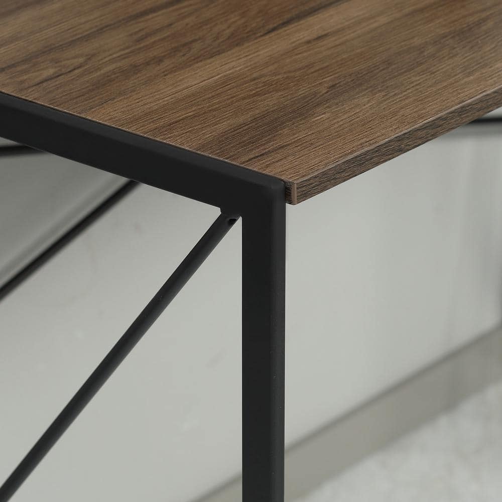 Brown Foldable Wood and Metal Writing Desk