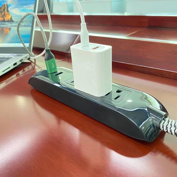 HDX 15 ft. 14/3 Light Duty Indoor Braided Extension Cord with 2