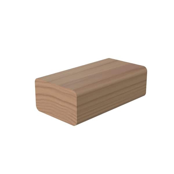 2.75 in. D x 1.625 in. W x 96 in. L Unfinished Poplar Wood Straight Handrail