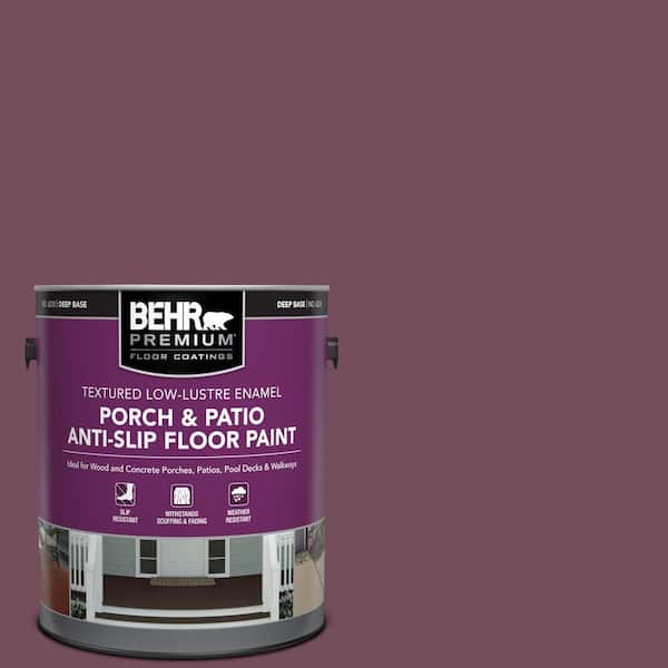 BEHR PREMIUM 1 gal. #S120-7 Fine Wine Textured Low-Lustre Enamel Interior/Exterior Porch and Patio Anti-Slip Floor Paint