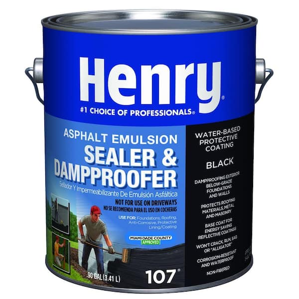 Henry 107 Asphalt Emulsion Sealer and Dampproofer Black Roof Coating 0.90 gal.