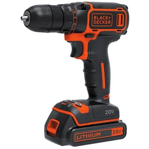 Black Decker 20V MAX Lithium DrillDriver Driver Drill 0.38 Chuck