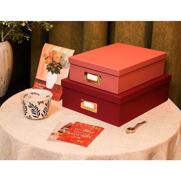 2 Tone Red Collection Red 9.65 in. x .3.94 in. Cardboard