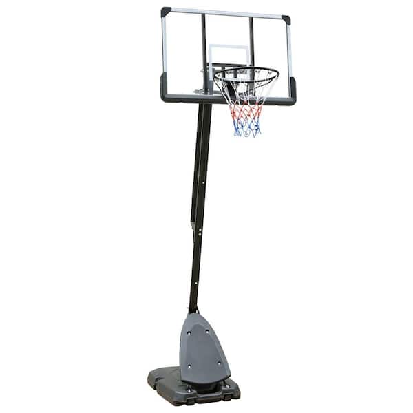 Kahomvis 6 ft. to 10 ft. Height Adjustable Portable Heavy-duty Steel Basketball Hoop Basketball System with Base and Wheels