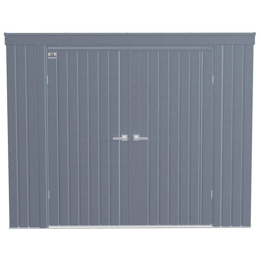 Arrow Elite 8 ft. W x 4 ft. D Anthracite Metal Premium Vented Corrosion Resistant Steel Storage Shed 28 sq. ft.