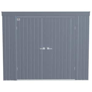 Elite 8 ft. W x 4 ft. D Anthracite Metal Premium Vented Corrosion Resistant Steel Storage Shed 28 sq. ft.