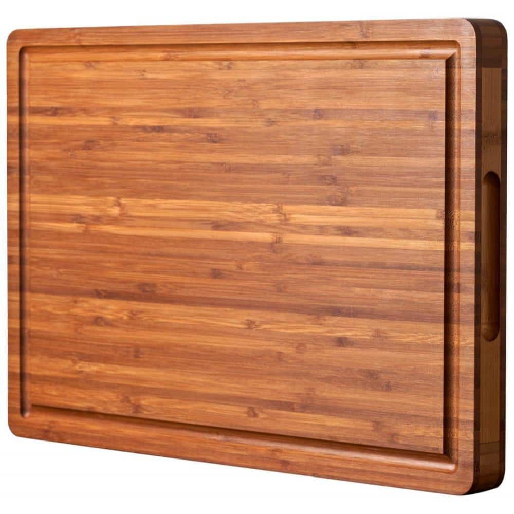 Esepony 16 in. x 11 in. Rectangle Bamboo Wood Cutting Board with