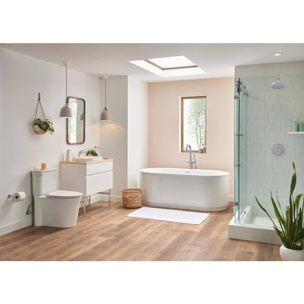 68'' White Freestanding Acrylic Soaking Bathtub