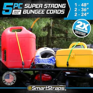 Super Strong Bungee Cord with Hooks Value Pack Assortment - 5 piece