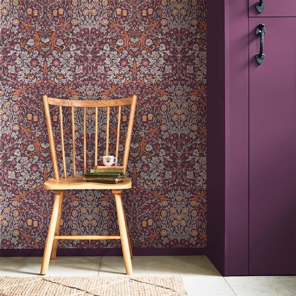 William Morris At Home Blackthorn Plum Wallpaper