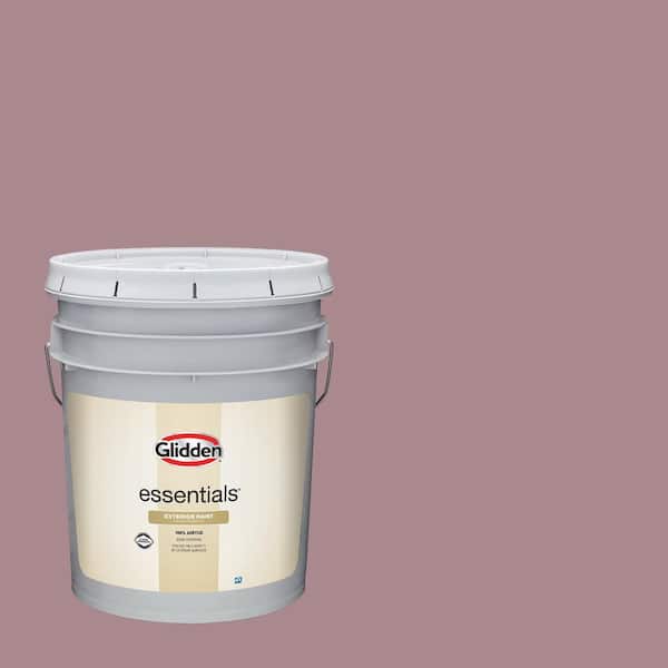 Glidden Essentials 5 gal. PPG1048-5 Coffee Rose Semi-Gloss Exterior Paint