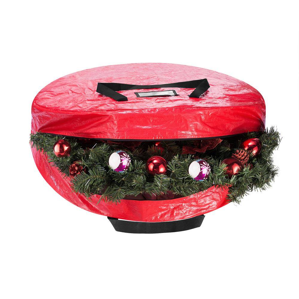 Red Extra-Large Polypropylene Christmas Tree and Wreath Storage Bag