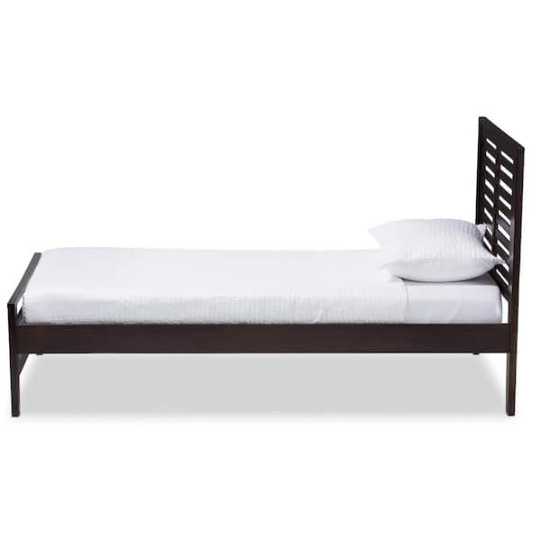 Baxton Studio Sedona Espresso Brown Twin Platform Bed 143 7872 HD