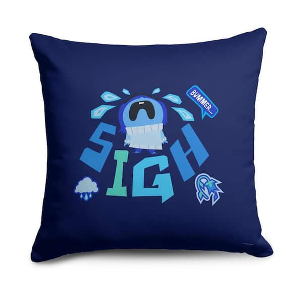 THE NORTHWEST GROUP Disney Inside Out 2 Big Bummer 18 x 18 Printed Multicolor Throw Pillow