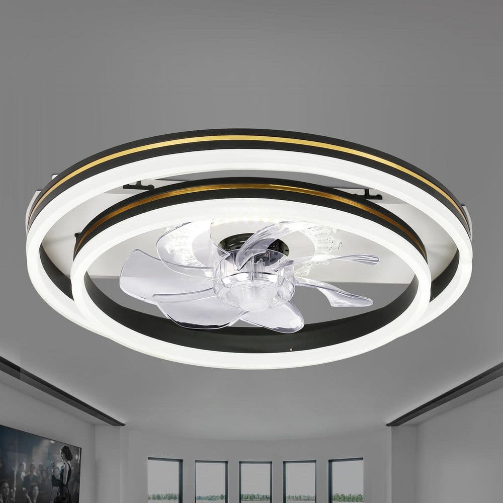 Oaks Aura 20in. LED indoor Bladeless App Control Smart Low Profile