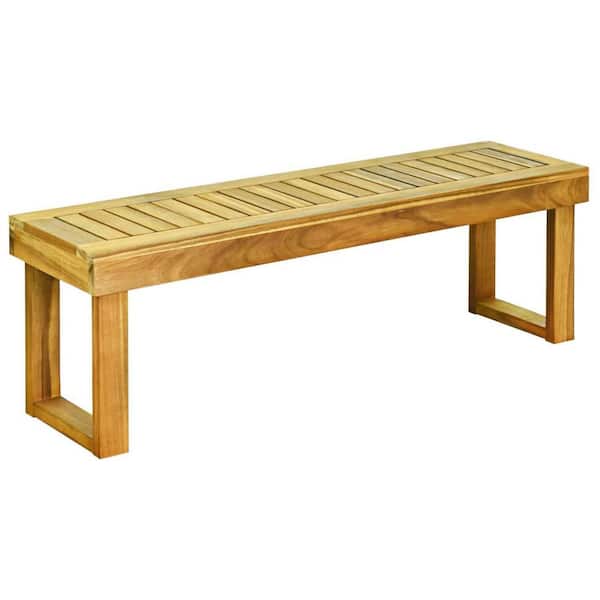 52 in. Wood Outdoor Garden Bench