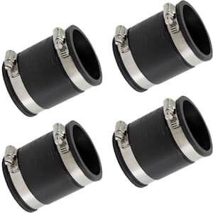 2 in. PVC Flexible Coupling with Stainless Steel Clamps (Pack of 4)