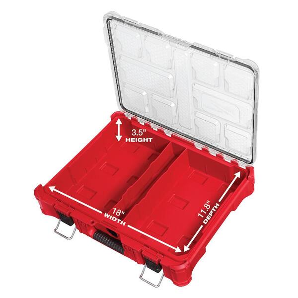 thumbnail image 2 of Milwaukee PACKOUT 48-22-8430 – 11-Compartment Impact Resistant Small Parts Organizer – Red 2 of 3